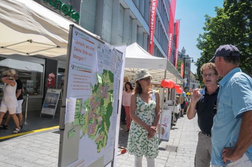 Unter dem Motto „Wir können Klimaschutz“ fand am Samstag der dritte Energie- und Umwelttag der Stadt Lörrach auf dem Alten Markt statt. Foto: Regine Ounas-Kräusel Foto: mek