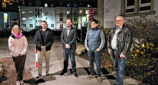 Gruppenbild mit Christine Strohmeyer, Thomas Böhringer, Daniele Cipriano, Benjamin Aust-Gombocz und Jörg Roßkopf (von links) Foto: Stadtjugendring
