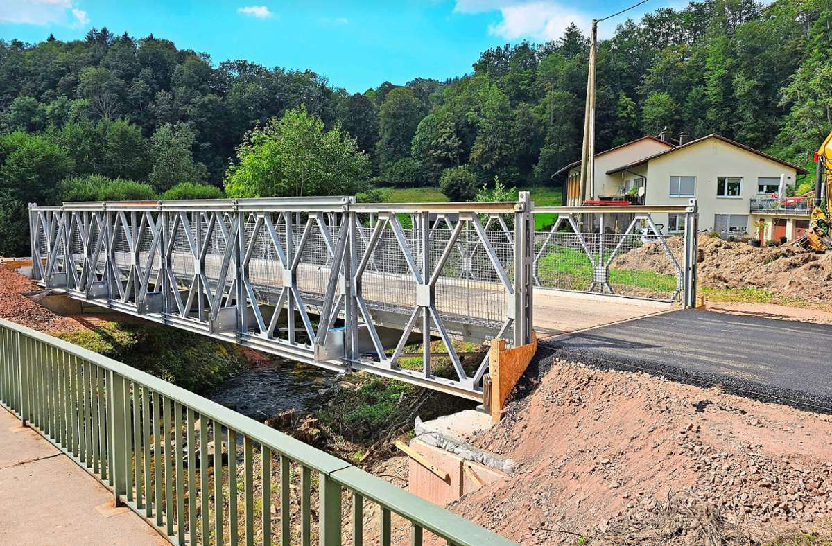 Kleines Wiesental: Behelfsbrücke erspart immense Umwege