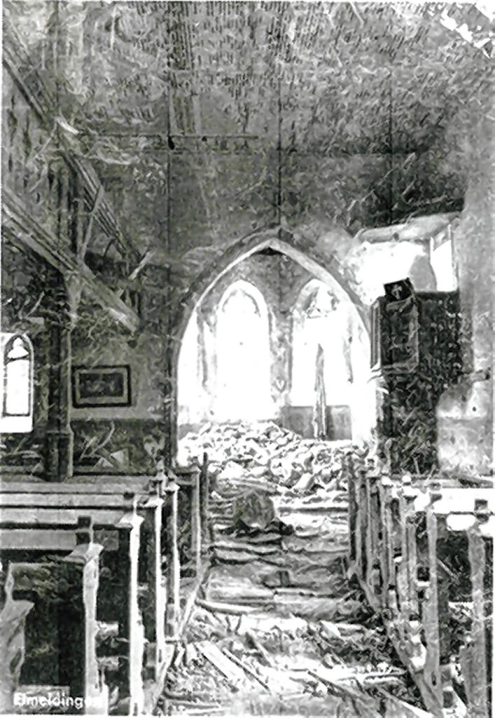 Eimeldingen: Granatenflug zerstört Kirche