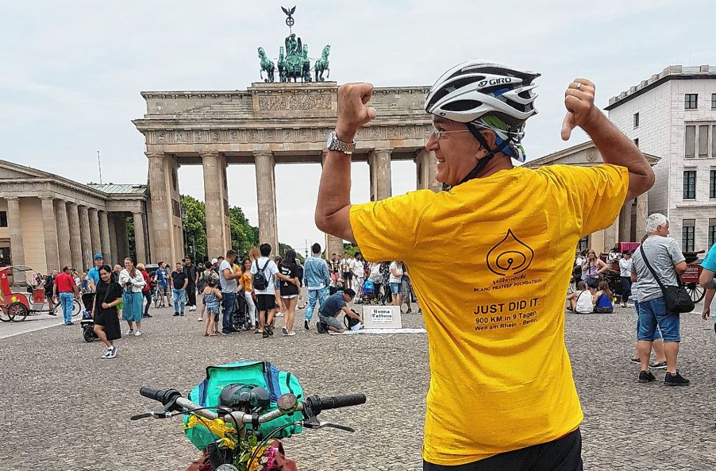 Weil am Rhein: Jürgen Göpfert meistert Radtour nach Berlin