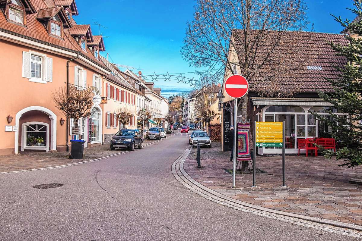 Radfahrer sollen künftig gegen die Fahrtrichtung durch die Einbahnstraße am Lindle fahren dürfen. Foto: Alexander Anlicker